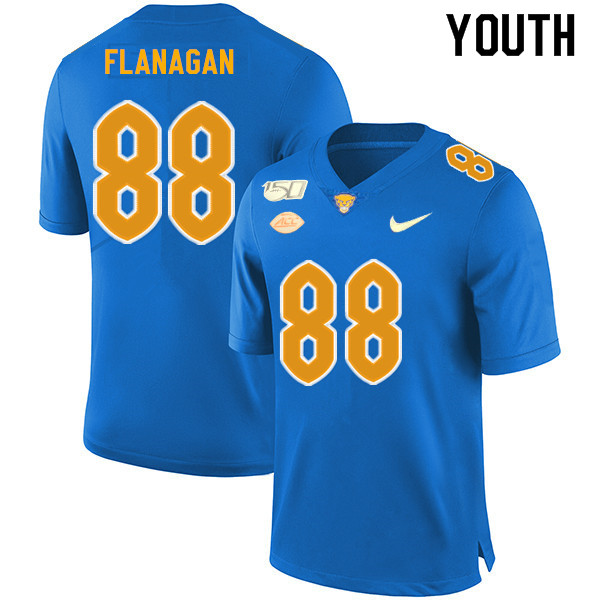 2019 Youth #88 Matt Flanagan Pitt Panthers College Football Jerseys Sale-Royal